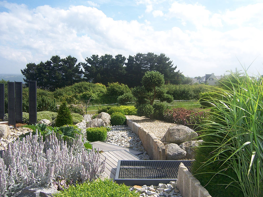 Jardin japonais contemporain à Binic